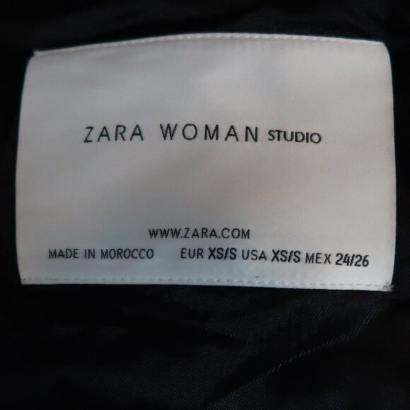 Zara Woman Studio Black Faux Fur Vest xs/s - Picture 4 of 4